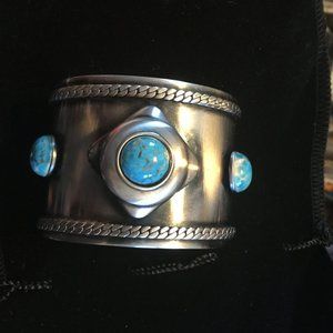 Western coastal Vintage cuff bracelet with stones